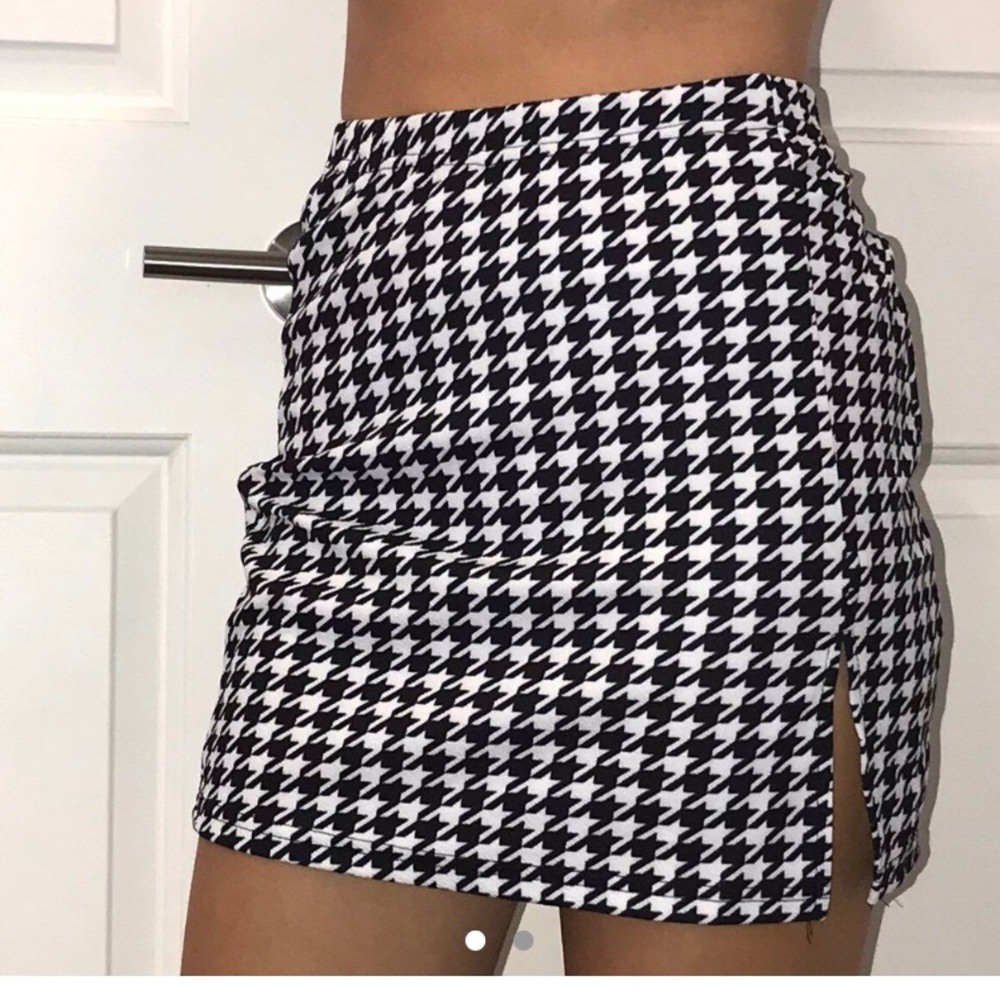 Plaid skirt.